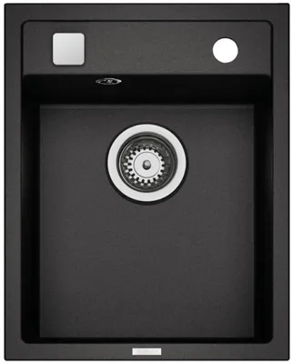 Produktbild von NABER Spüle ANGOLA 40 in NERO mit Drehexcenterbedienung / Cin-Nagranit / Granitspüle