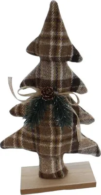 Produktbild von Standdeko - Tannenbaum kariert - ca. 19 x 6 x 33 cm