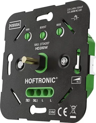 Produktbild von hoftronic LED-Dimmer Einbau 0,5-200W Phasenabschnitt Schwarz