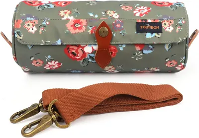 Productafbeelding van Stuurtas canvas - Bloemenprint - Met schouderband