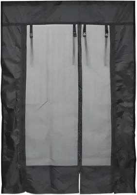 Produktbild von Zelttor - Vliesdichtes Zelttor - Campingzelttor - Befestigung - 180x133 cm - Schwarz