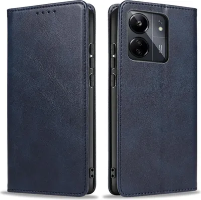 Produktbild von Handyhülle für Xiaomi Redmi 13C Kunstleder Flip Cover Hülle Handytasche Case Kartenfach Farbe: Blau