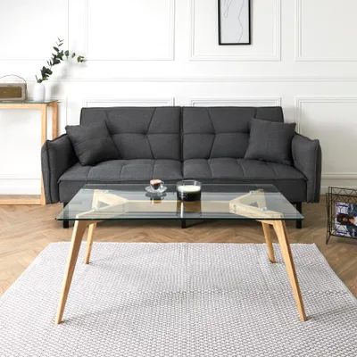 Image de Table Rectangulaire En Verre 110x60x45cm