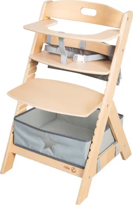 Produktbild von Hochstuhl Roba Liv Up, Mitwachsend, Holz Natur, 6 Monate bis 70 kg, Inklusive Organizer Set