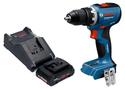 Image de Bosch GSR 18V-65 Professional Perceuse-visseuse sans fil 18 V 63 Nm Brushless + 1x batterie ProCORE 4,0 Ah + chargeur
