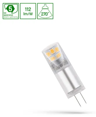 Obrázok produktu pre Spektrum LED prémiová žiarovka s päticou 2,5W G4 číra 280lm 840 neutrálna biela 4000K 270°