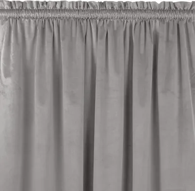Zdjęcie produktu dla Zasłona VILA velvetowa z tunelem 265x245 szara wzór 2 Homede