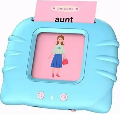 Obrázok produktu pre Čítačka anglických vzdelávacích kariet, predškolský vzdelávací stroj, elektronická anglická vzdelávacia interaktívna hračka Darček pre deti Modrá