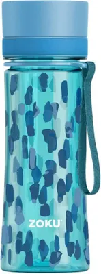 Produktbild von Trinkflasche, 0,4 L, Polypropylen/Silikon, BPA-frei, Blau - Zoku