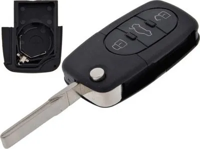 Produktbild von Schlüsselgehäuse mit Rohling 3 Tasten passend für VW Golf Polo Passat (VW03+R)