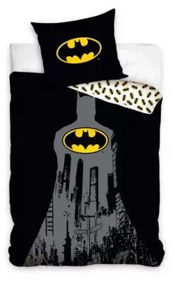 Productafbeelding van Batman Dekbedovertrek Gotham - 140 x 200 cm - 70 x 90 cm - Katoen