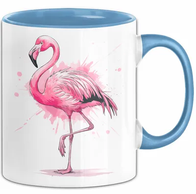 Produktbild von Flamingo Tier Tasse Geschenk Lustige Geschenkidee Spruch (Blau)