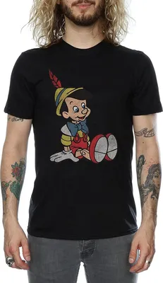 Produktbild von Pinocchio - "Classic" T-Shirt für Herren BI492 (L) (Schwarz)