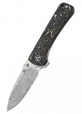 Produktbild von Taschenmesser Hawk, Damast Klinge, Copper Foil CF Griff
