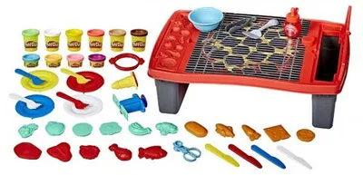 Image de Super barbecue grill play-doh kitchen créations - pate à modeler - hasbro - e8742