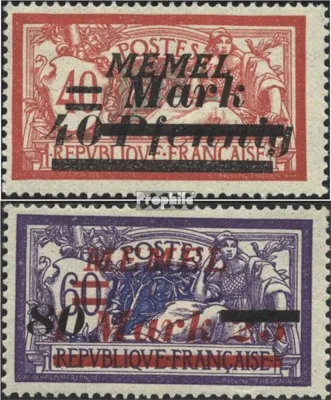 Produktbild von Briefmarken Memelgebiet 1922 Mi 119-120 (kompl.Ausg.) mit Falz Aufdruckausgabe