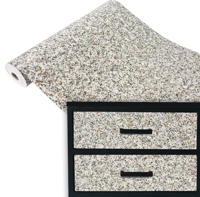 Produktbild von Klebefolie Möbel 67x100 cm - Granit Grau Braun - Möbelfolie selbstklebend im Deko-Stil - Folie für Möbel zur einfachen Renovierung von Türen, Tischen und Regalen - Klebefolie dekorativ und abwaschbar