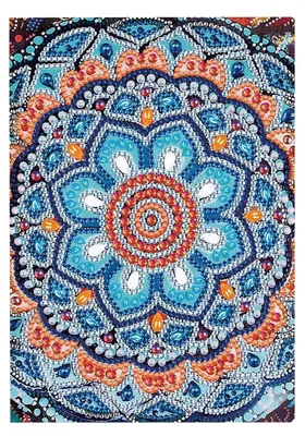 Produktbild von Notizbuch A5 Blanko mit Diamond Painting Mandala Hardcover Tagebuch Skizzenbuch Geschenk