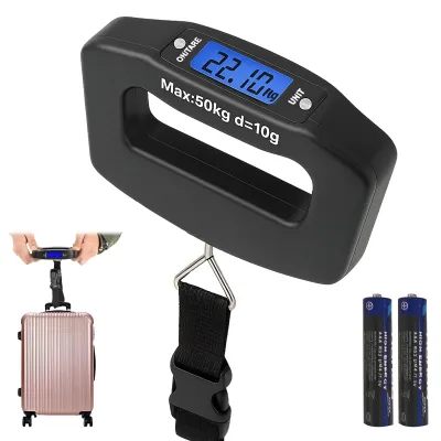 Immagine prodotto di Bilancia per valigie da 50 kg - Bilancia portatile per bagagli con display LCD e funzione tara