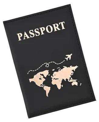 Zdjęcie produktu dla Etui na paszport ze sztucznej skóry - organizer na paszport i karty kredytowe - 1 sztuka, kolor czarny