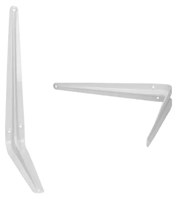 Produktbild von 2x Stuck Regalstander / Regalstutzen Stahl weis 20 x 15 cm
