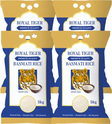 Produktbild von Royal Tiger Basmatireis, 4x 5kg, Basmati-Reis, Langkornreis aus Pakistan