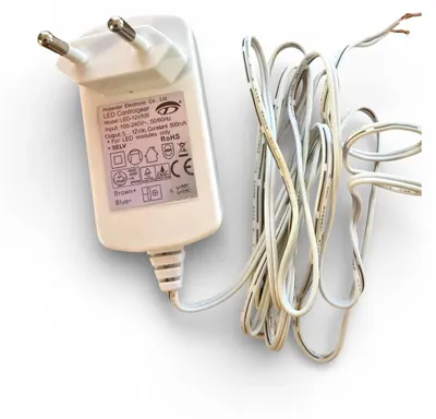 Produktbild von Sompex LED Steckertrafo 12V 500mA Weiß – 6W Netzteil Adapter mit offenem Kabelende