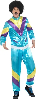 Image de Smiffys - Costume "80s Height Of Fashion" - Hommes/Dames Unie SM2625 (XL) (Bleu/Jaune/Violet)