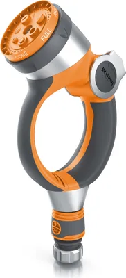 Produktbild von Brandson Gartenbrause, Garten-Handbrause, Gartenpistole Gartenbrause, 7 Sprühprofile, Schieberegler, Pistolengriff mit Halteclip, 1-8 bar Wasserdruck, regelbarer Wasserdurchfluss