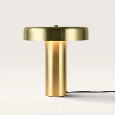 Image de LUSENZ - Lampe de table Arcene ottone E14 25W Or lampe champignon IP20