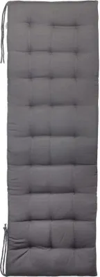 Produktbild von Ibenzoa® Sitzkissen, gepolstert, Anthrazit 120 x 40 x 4 cm – wasserabweisender Bezug mit Befestigungsbändern, für Innen und Außen
