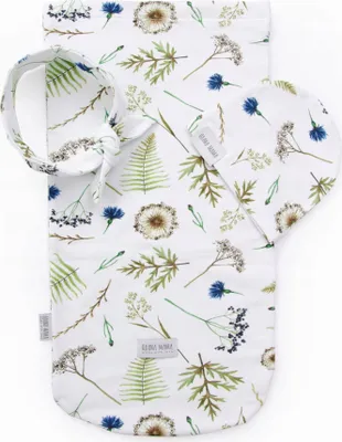 Obrázok produktu pre BabyWrap Cocoon + Cap + Herbal headband set / Qbana Mama