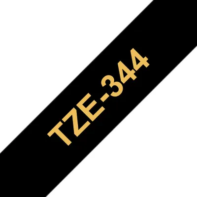 Produktbild von Brother TZE-344 Etiketten erstellendes Band Gold auf Schwarz