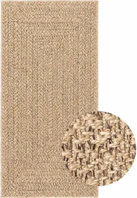 Produktbild von vidaXL Teppich ZIZUR 60x110 cm Jute-Optik Indoor und Outdoor
