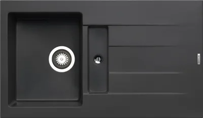 Produktbild von PYRAMIS Spüle ATHLOS 86x50 in CARBON mit Excenterbedienung / Granitspüle / Steinspüle / Ausschnitt 840 x 480 mm