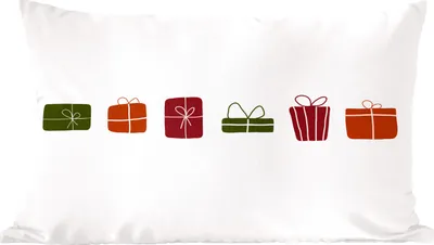 Produktbild von MuchoWow® Zierkissen Sofakissen Wohnzimmer Dekokissen 50x30 cm Geschenke - Weihnachten - Weiß - Wohnzimmerdekoration - Polster mit Photo