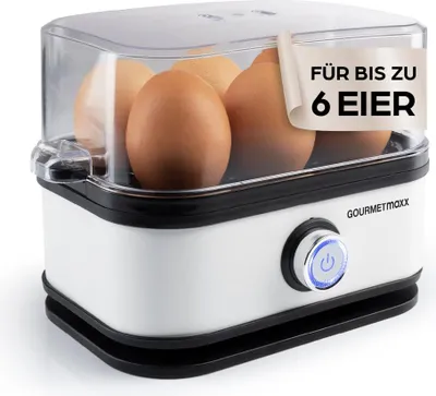 Produktbild von GOURMETmaxx Design-Eierkocher für 6 Eier mit Messbecher & Eierstecher - kompakt
