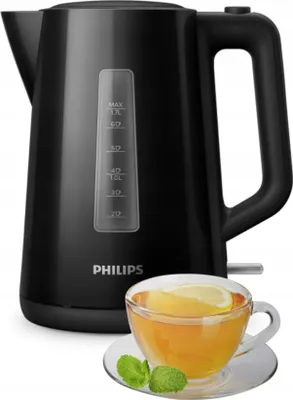 Produktbild von Schwarzer Kabelloser Wasserkocher 1.7L 2200W Mit Filter Und Flachem Heizkörper