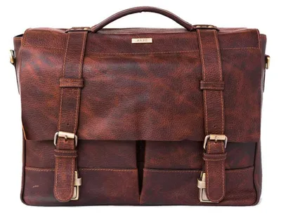 Zdjęcie produktu dla Torba na laptopa Julké Uni , model Maximus, w kolorze brązowym