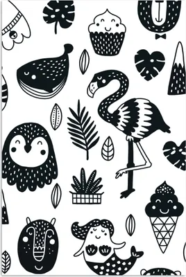 Produktbild von MuchoWow® Poster Tiere - Meerjungfrau - Muster - Jungen - Mädchen - Baby 20x30 cm - Papierdruck