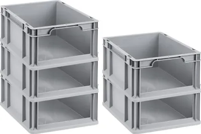 Immagine prodotto di Set economico 5x Eurobox NextGen Store | HxLxP 17x30x40cm | 16 litri | fronte aperto | Eurocontenitore, contenitore per il trasporto, contenitore per il trasporto, contenitore impilabile