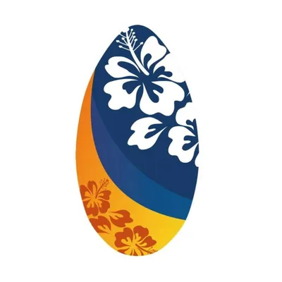 Produktbild von SportX Skimboard Flower Oranje/Blauw 100 cm