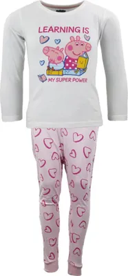 Produktbild von Peppa Pig Kinder Schlafanzug Pyjama lang – Weiß / 116