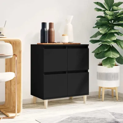 Produktbild von vidaXL Sideboard Schwarz 60x35x70 cm Holzwerkstoff