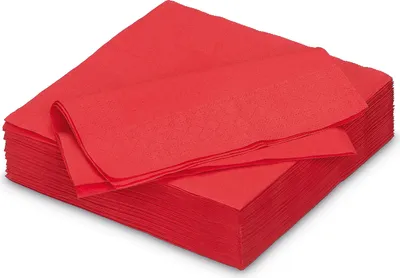 Produktbild von Servietten aus Papier 33x33cm 2-lagig 50 Stück Rot