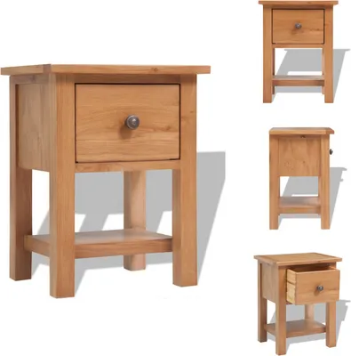 Zdjęcie produktu dla vidaXL Szafka nocna 36x30x47 cm lity dąb - Szafki nocne