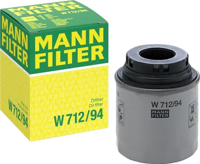 A product shot of a MANN oil filter and its packaging.