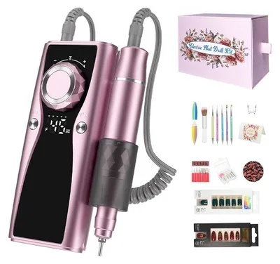 Elektrische Nagelfeile 45000 U/min – Nagelbohrer für Acrylnägel, Gel, Rosa