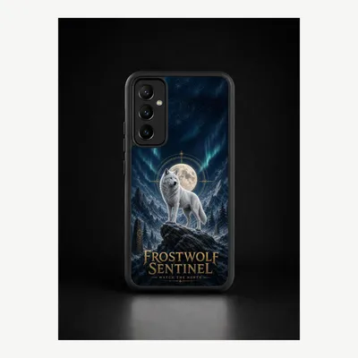 Productafbeelding van Samsung A54 hoesje, telefoonhoesje, beschermhoesje met Frostwolf design – LUNØIR ©