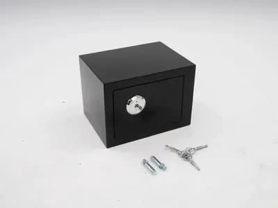 Produktbild von Safe Box - Wandtresor - 4,6 L Sicherheitsschrank aus Stahl, 3 Schlüssel, zur Wandmontage, für Bargeld und Schmuck - Schwarz